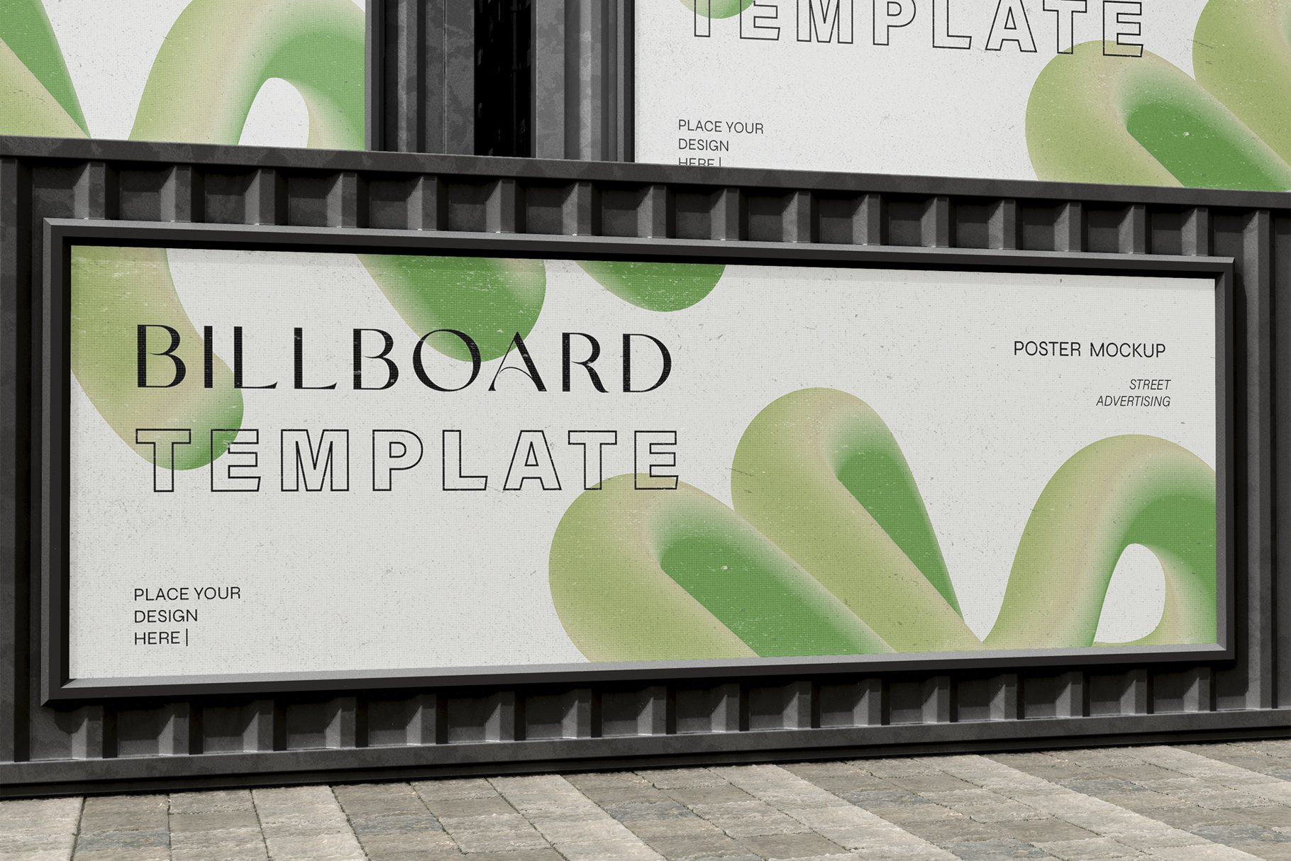 3d Billboards Mockup on Container preview image.