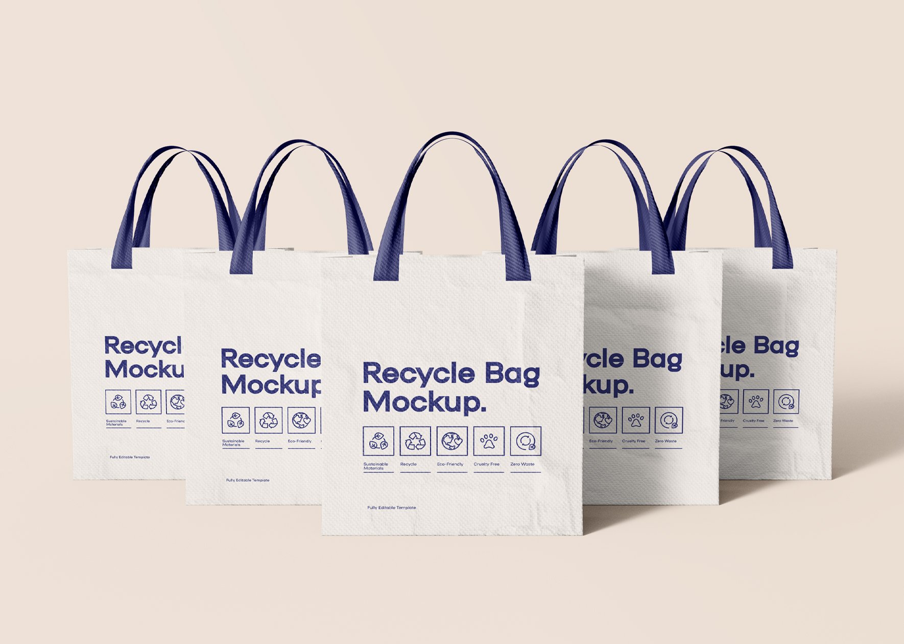 Shopper Eco Bags Set Mockup preview image.