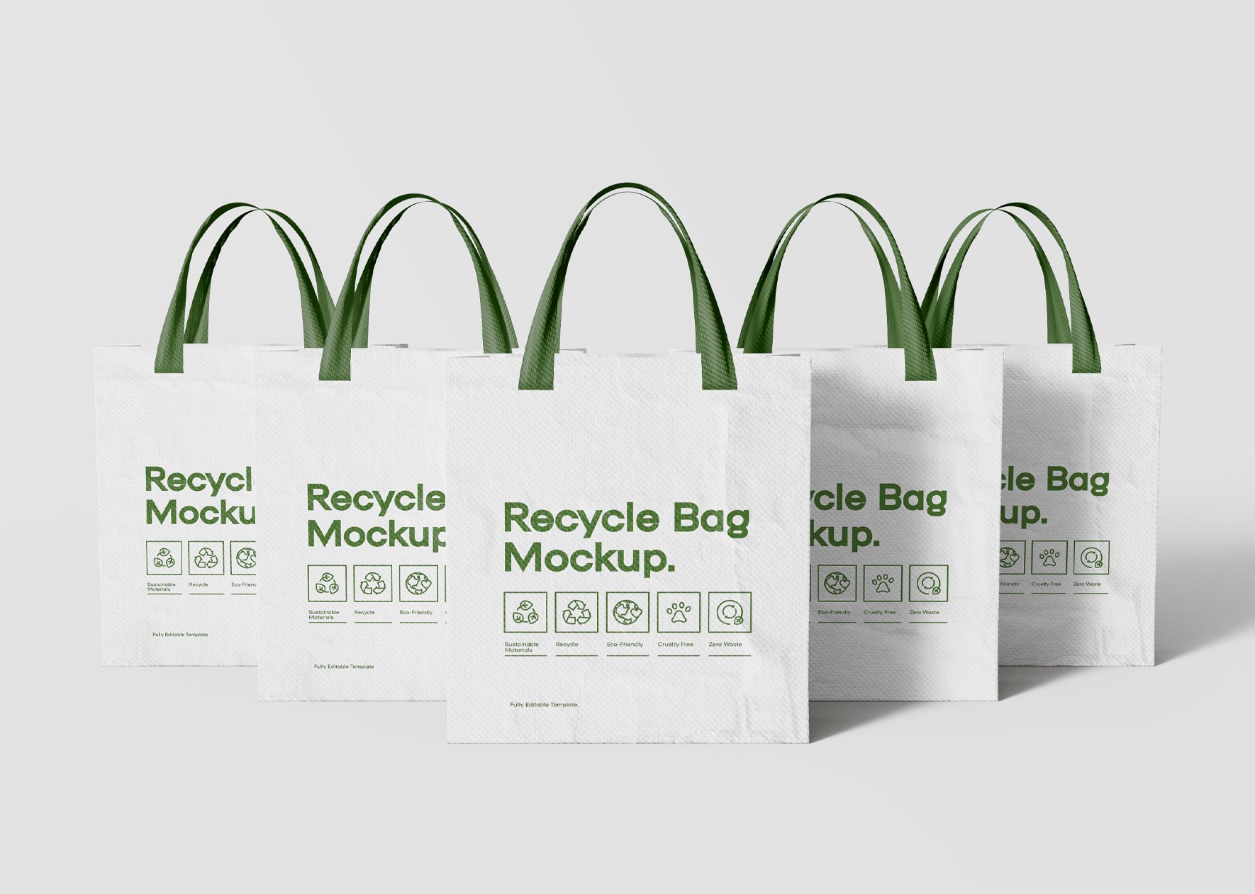 Shopper Eco Bags Set Mockup cover image.