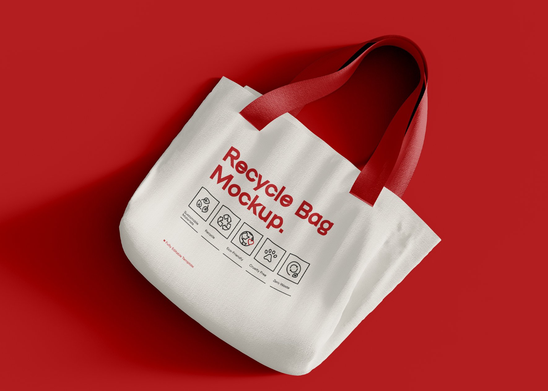 Top View Shopper Eco Bags Mockup preview image.