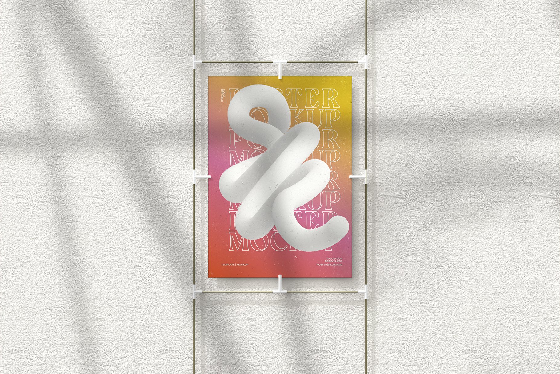 3d Urban Poster Stand Mockup cover image.