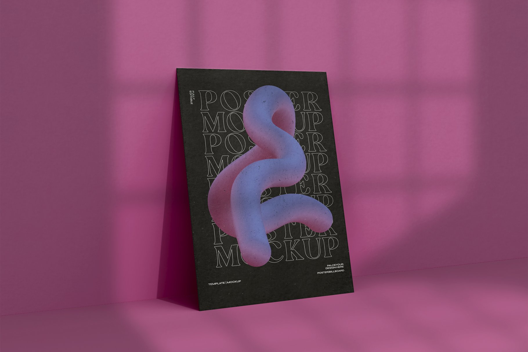 3d Poster Mockup preview image.