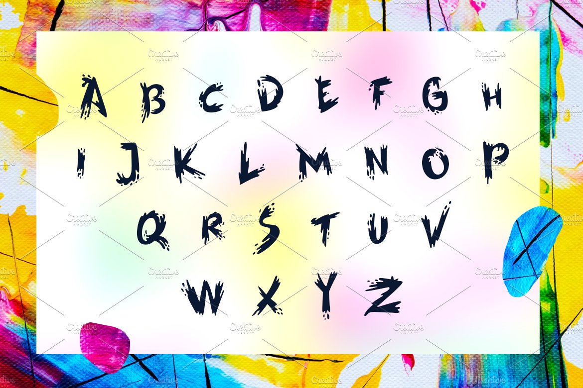 Paint Riot | splash font preview image.