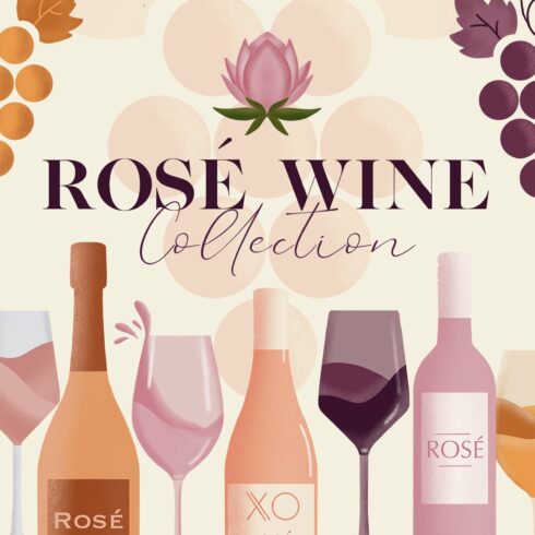 Rose Wine Collection. Patterns&Icons cover image.