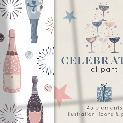 Champagne Celebration Clipart cover image.