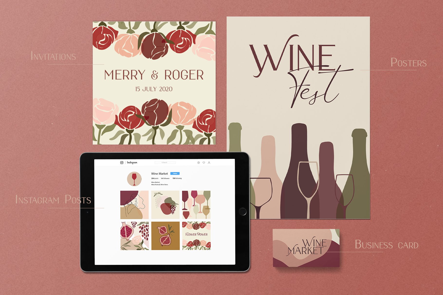 Abstract Wine Collection. BONUS! preview image.