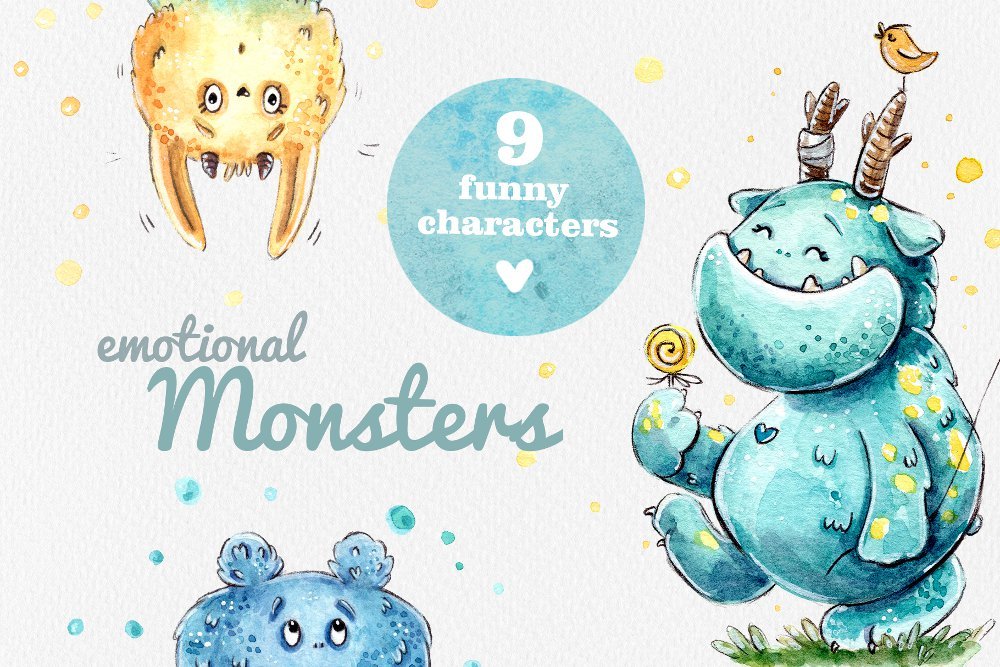 Emotional Monsters - 9 characters cover image.