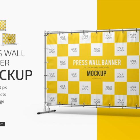 Press Wall Banner Mockup Set cover image.