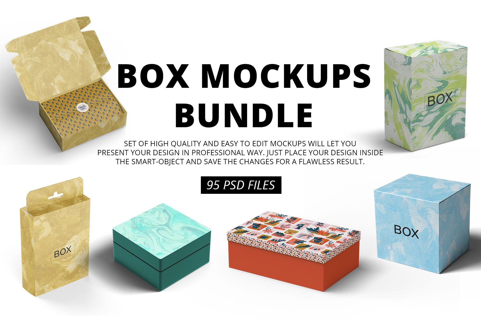 Box Mockups Bundle cover image.
