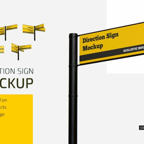 Direction Sign Mockup Set cover image.