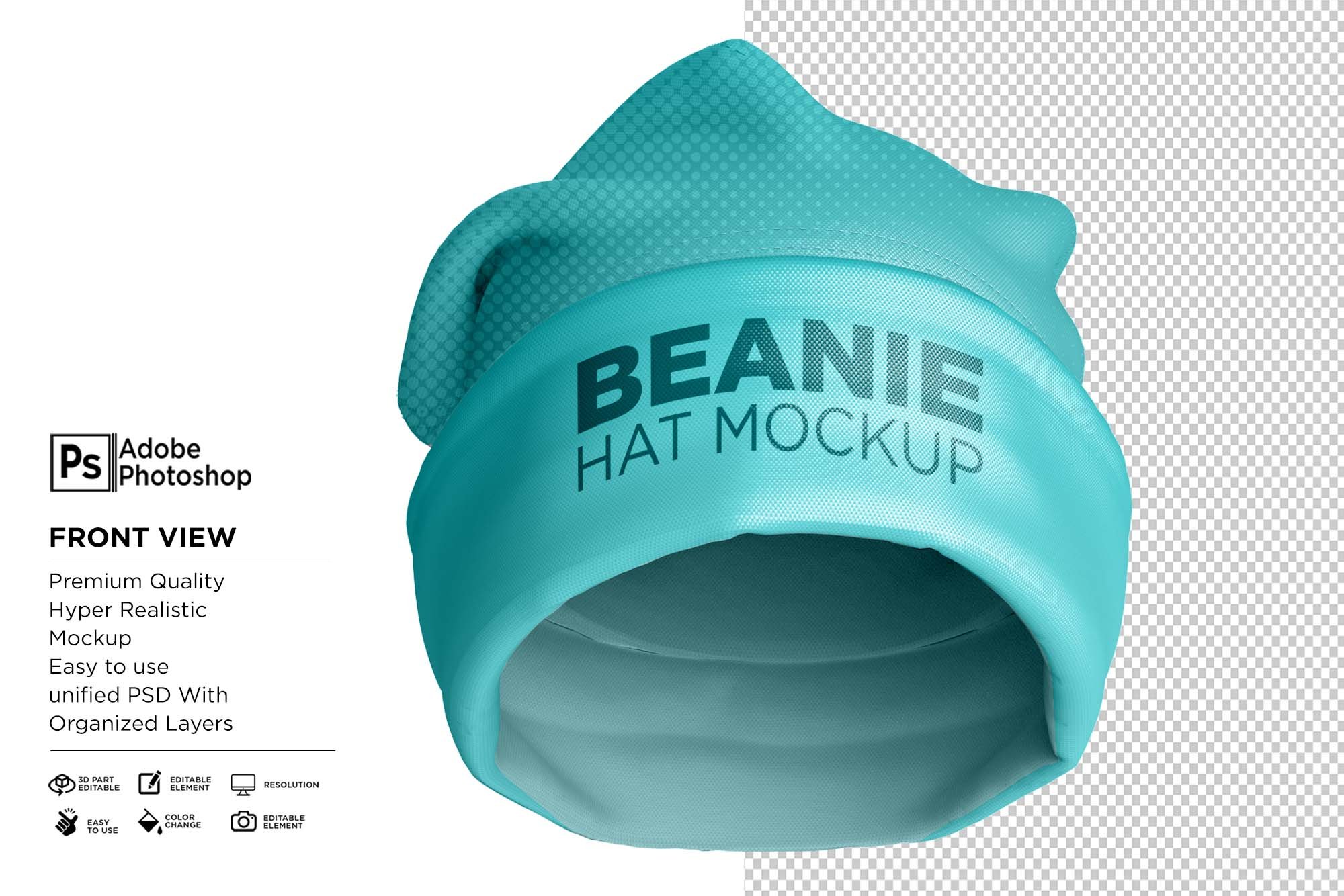 Beanie Hat Mockup preview image.