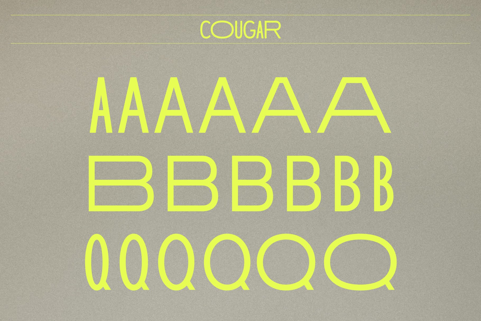 Cougar – Variable Widths Sans preview image.