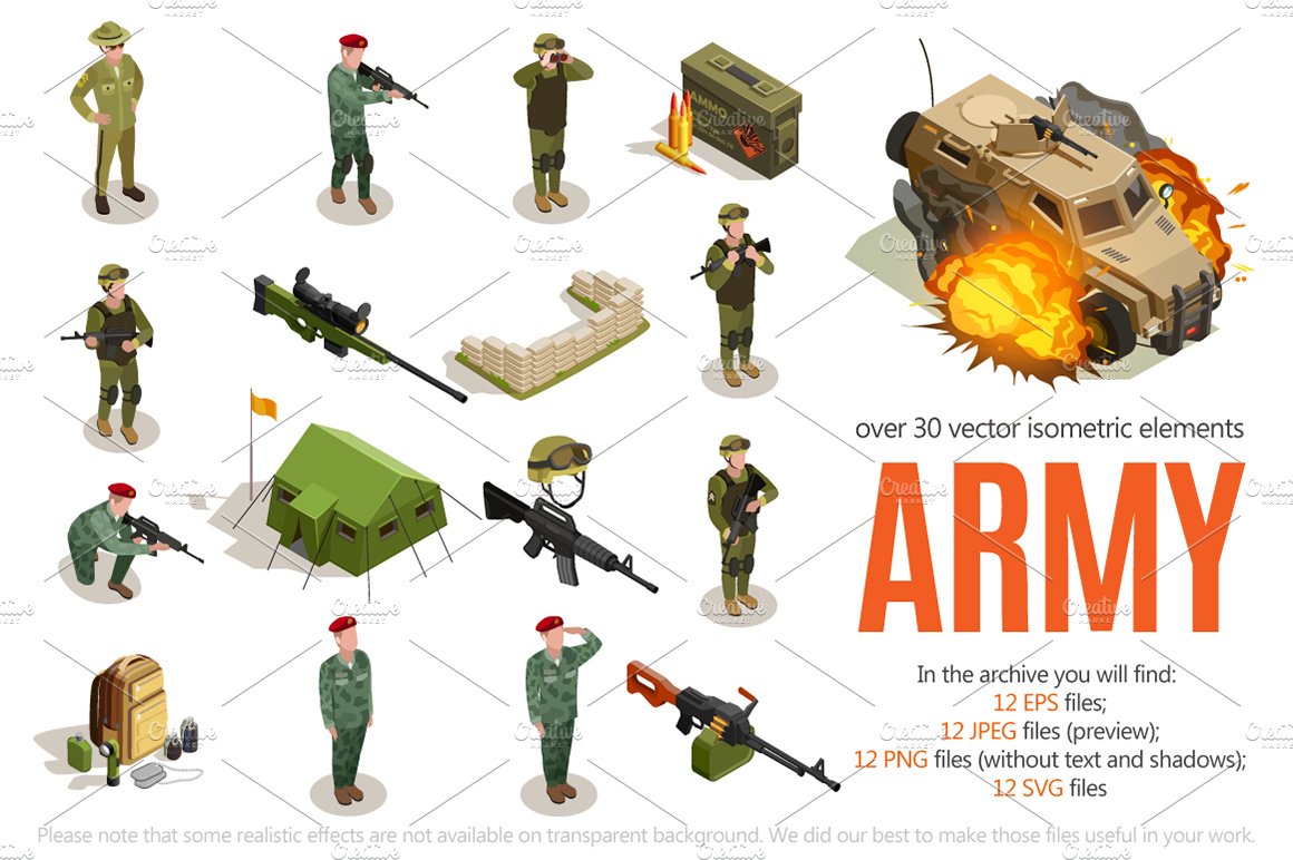 Army Isometric Set cover image.