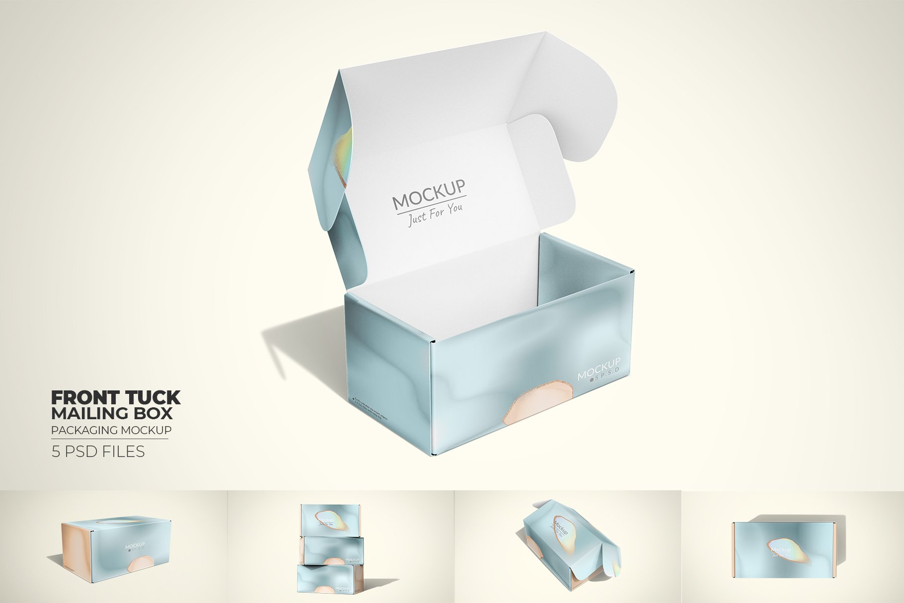 Front Tuck Mailing Box Mockup cover image.