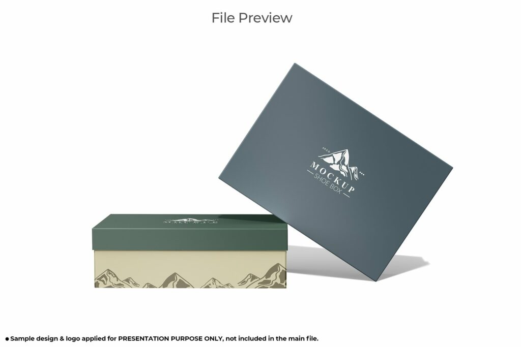 Rectangular Shoe Box Package Mockup – MasterBundles