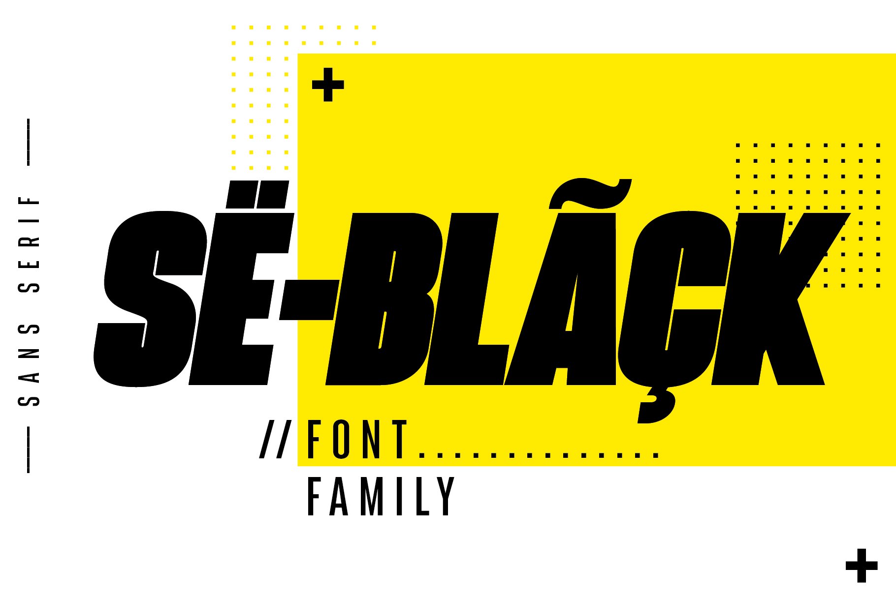 SeBlack Sans Serif Font family cover image.