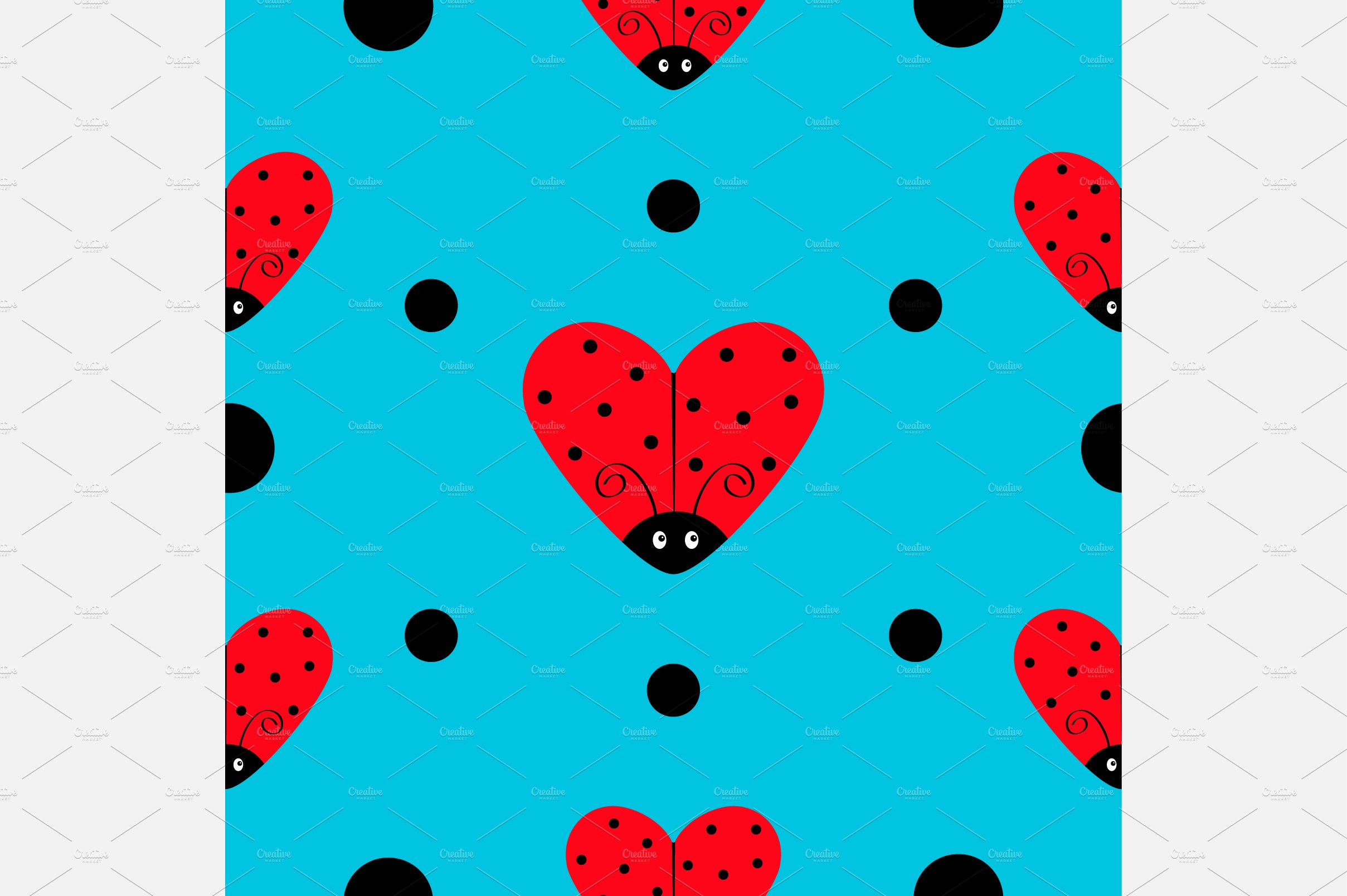 Ladybug Ladybird heart Pattern cover image.