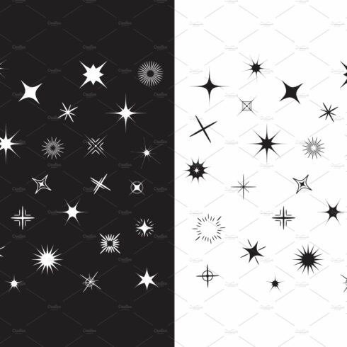 Stars Sparkles symbol set cover image.