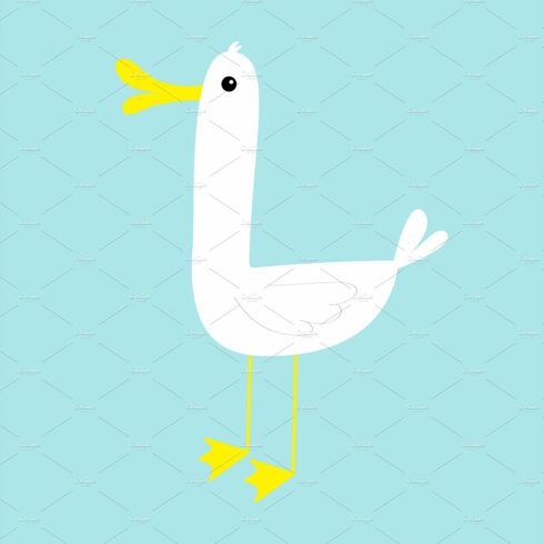Goose farm bird icon. cover image.