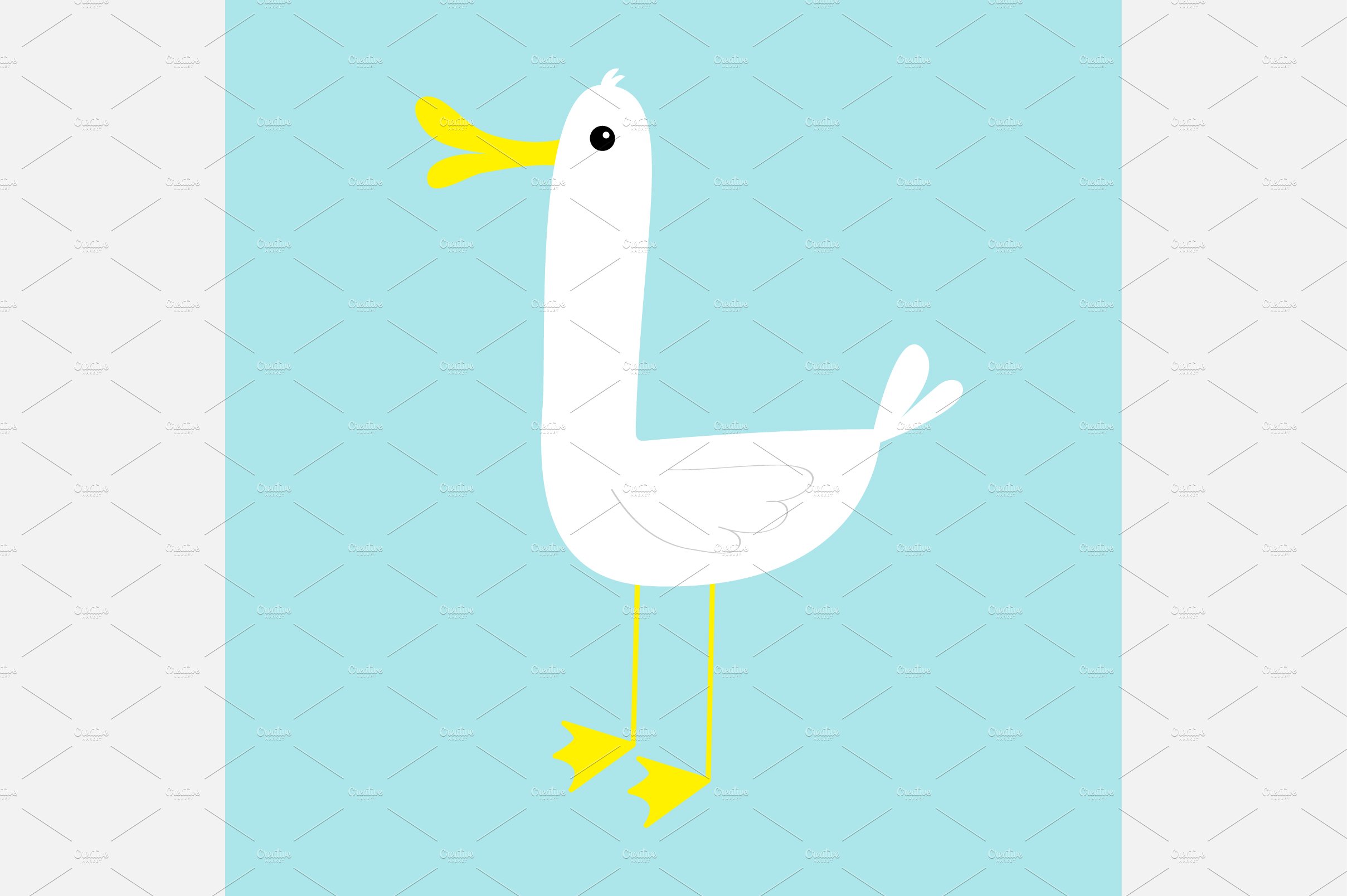 Goose farm bird icon. cover image.
