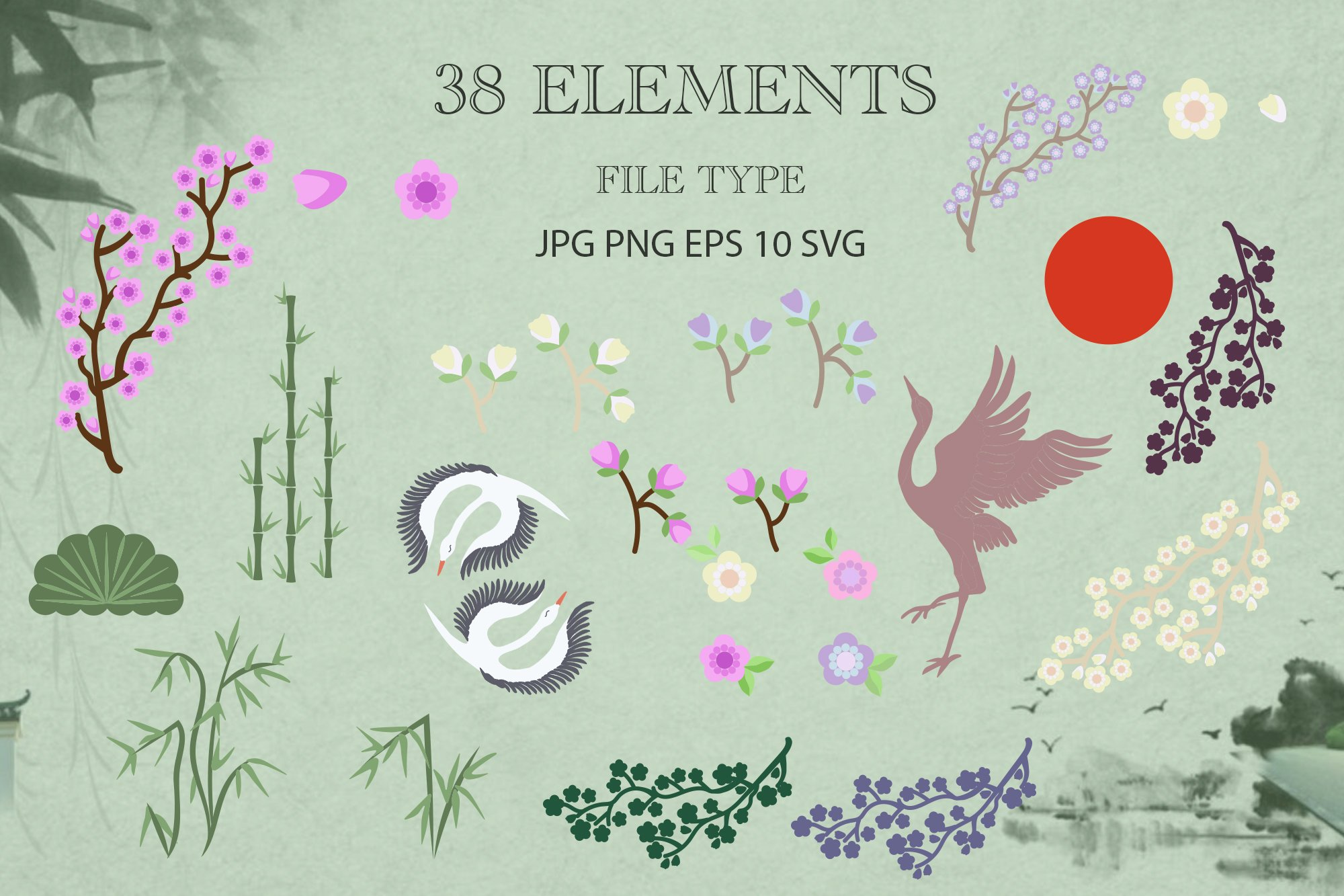 Japanese Cranes - Shadoof preview image.