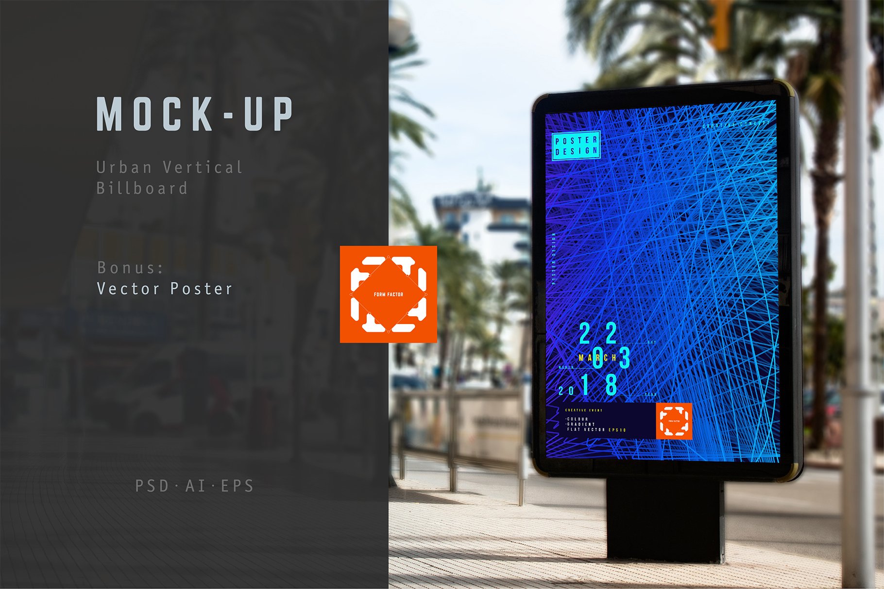 Mock-up Urban Vertical Billboard cover image.