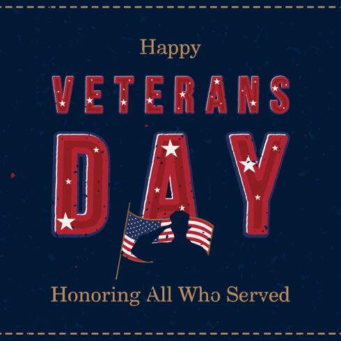 Happy Veterans Day. Greeting Card cover image.