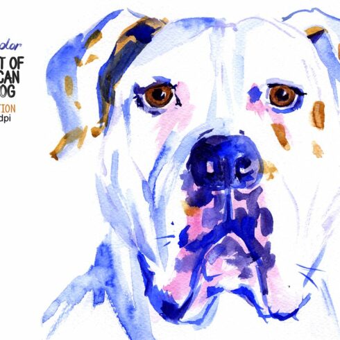 Watercolor American Bulldog cover image.