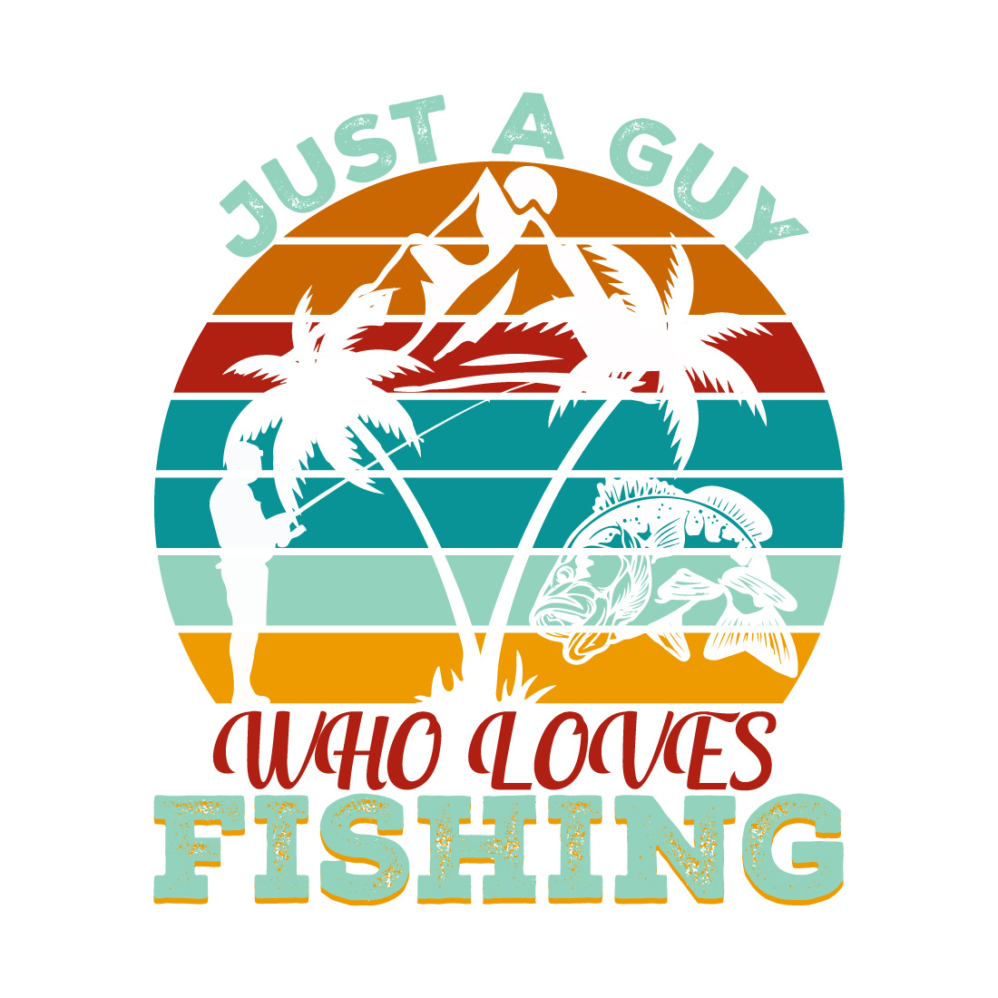 Fishing T-shirt Design preview image.