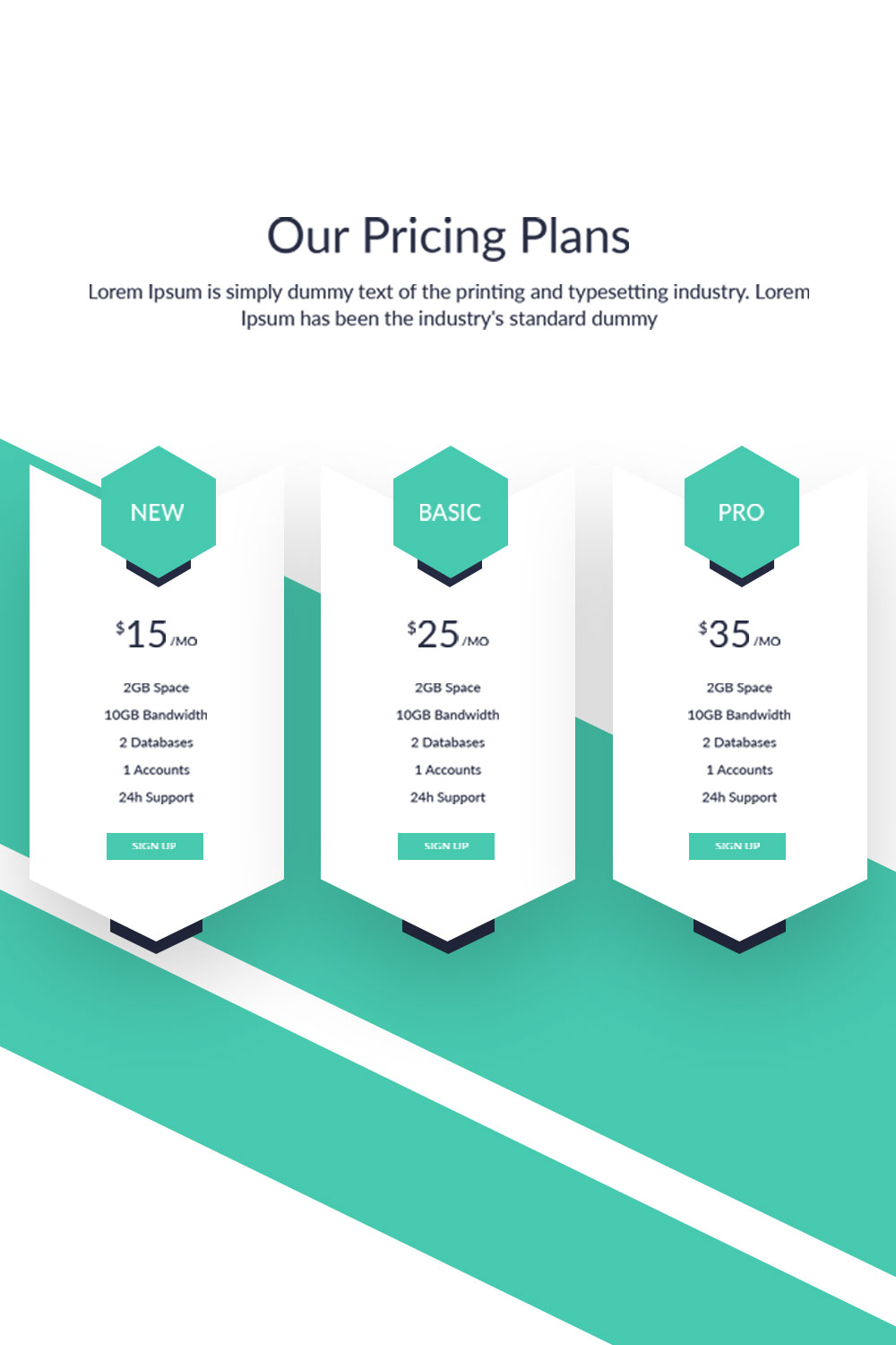 Two pricing plan Editable Graphic Template pinterest preview image.