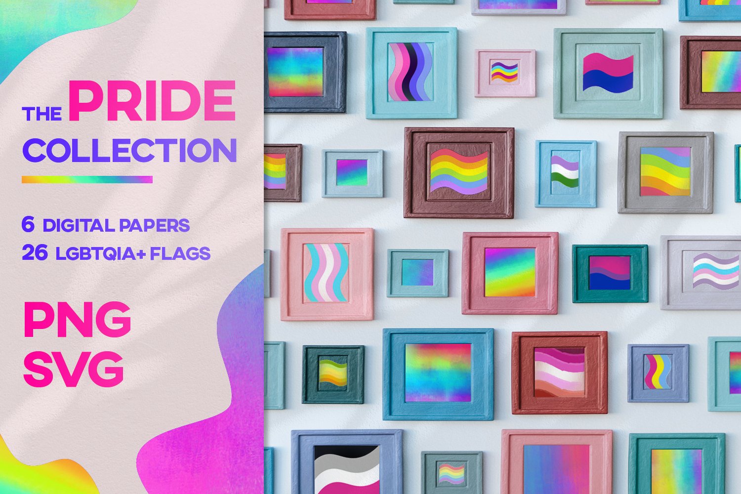 LGBT Pride SVG Bundle Gay Flag cover image.