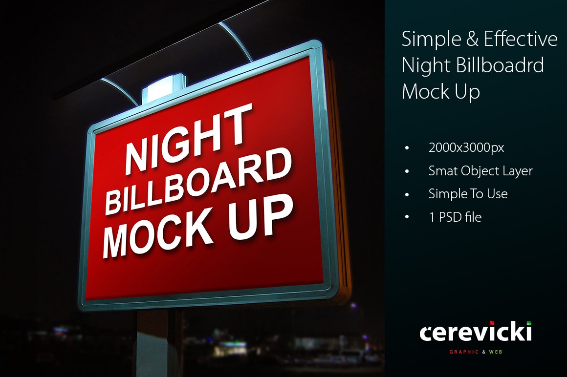 Night Billboard Mock Up cover image.