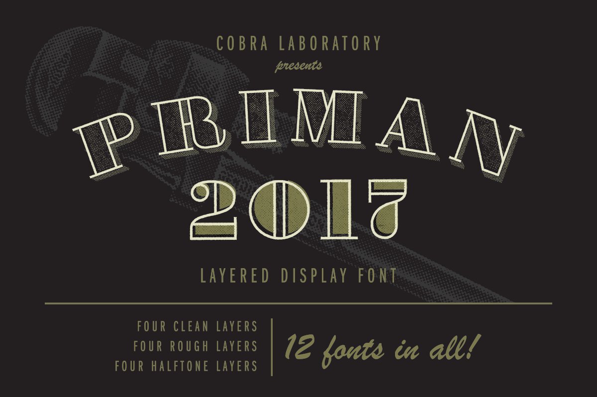 Priman Layered Display Font cover image.