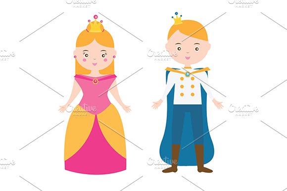 Boy and girl. Princess and prince cover image.
