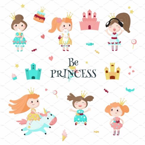 Premium Vector  Beautiful princess with castle printable coloring