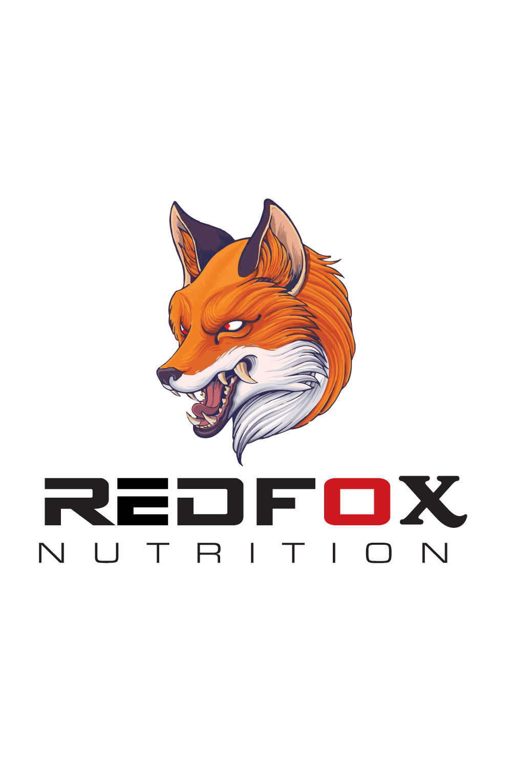 Red fox logo , and t-shirt design pinterest preview image.