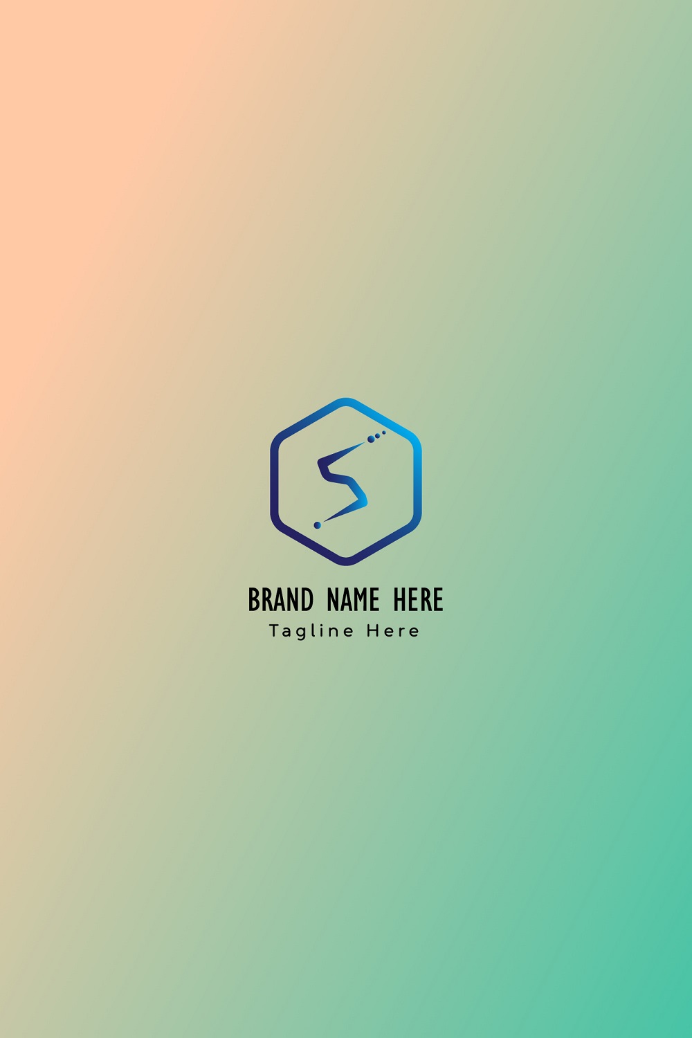 S-Letter Unique Logo Design pinterest preview image.
