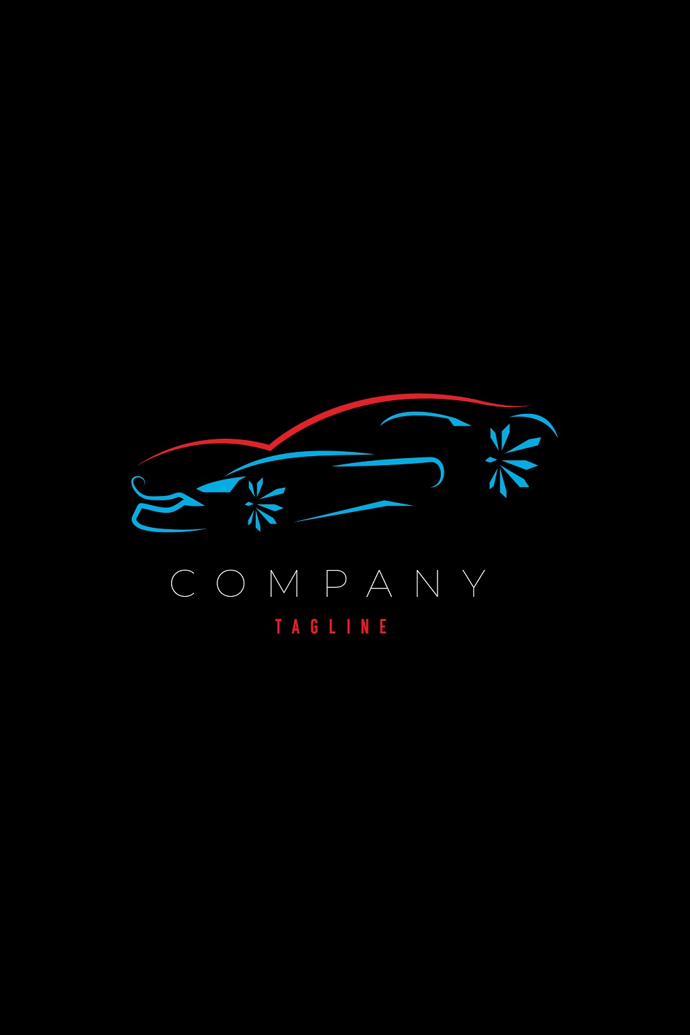 Modern Car Silhouette Logo For Company pinterest preview image.