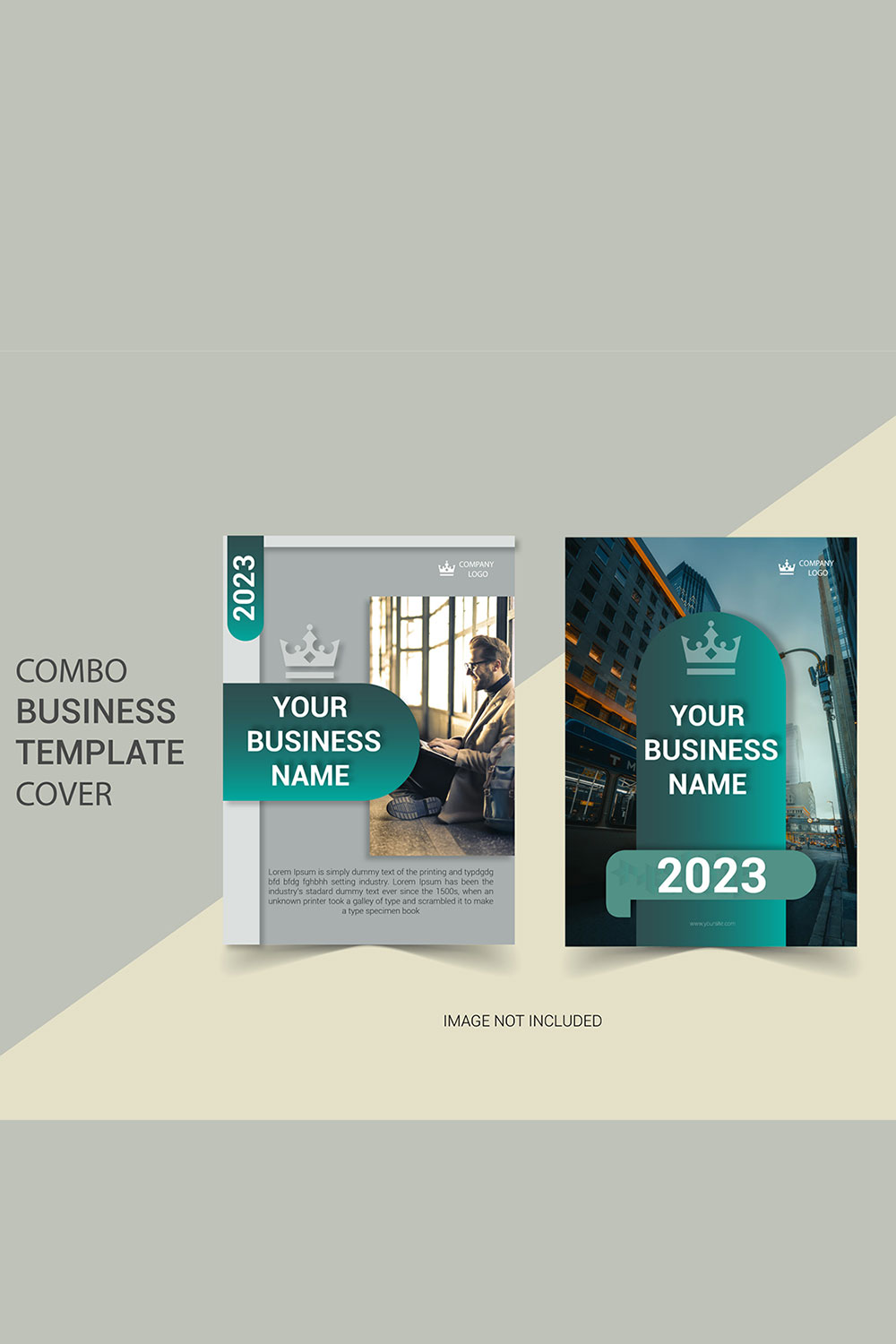 Combo business template cover pinterest preview image.