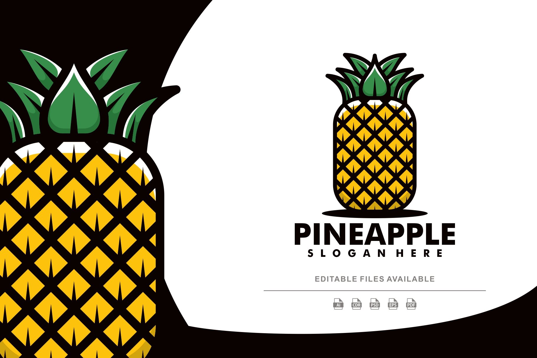 Pineapple Simple Mascot Logo cover image.