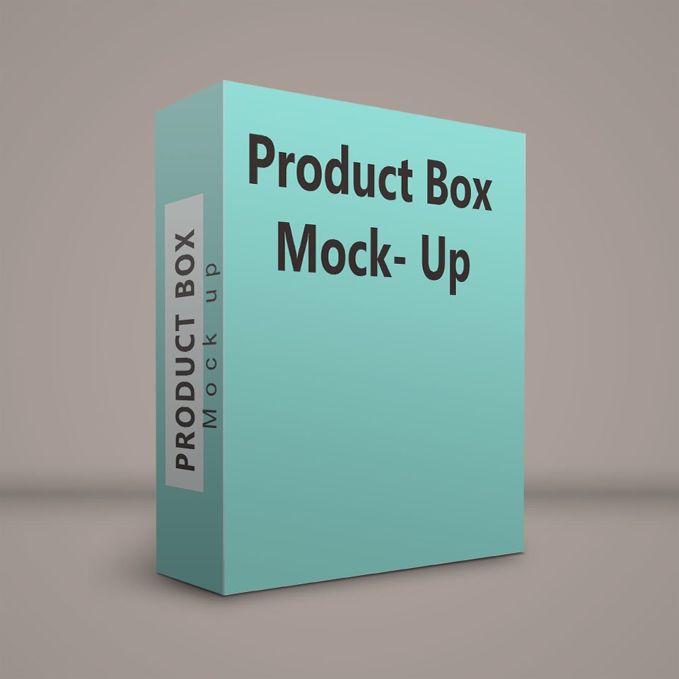 Product - Box - PSD Mock up preview image.