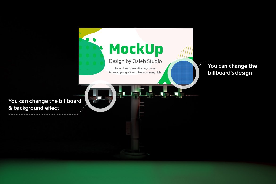 Billboard in Dark Mockup preview image.