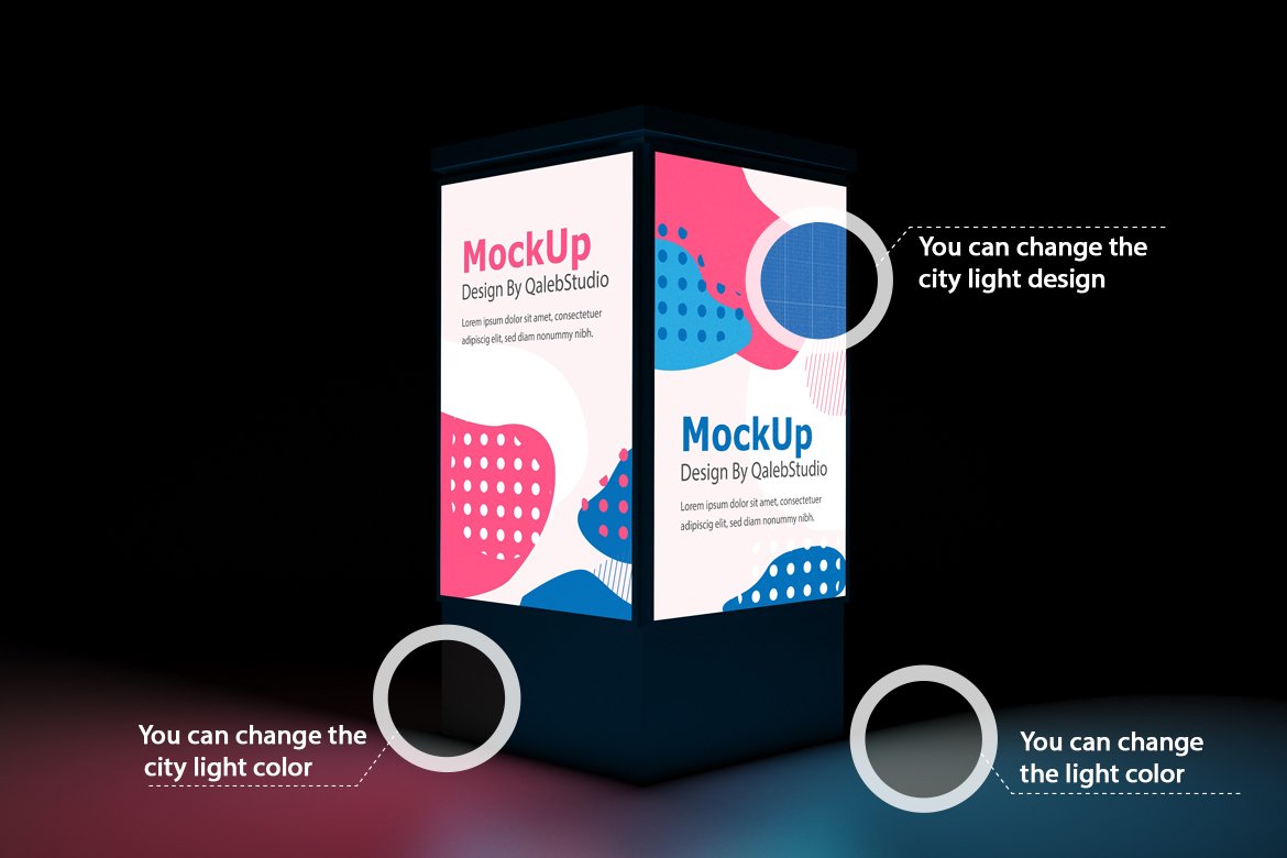 City light in Dark Mockup preview image.