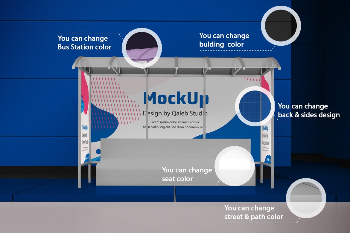 Bus Stop V.1 Mockup preview image.