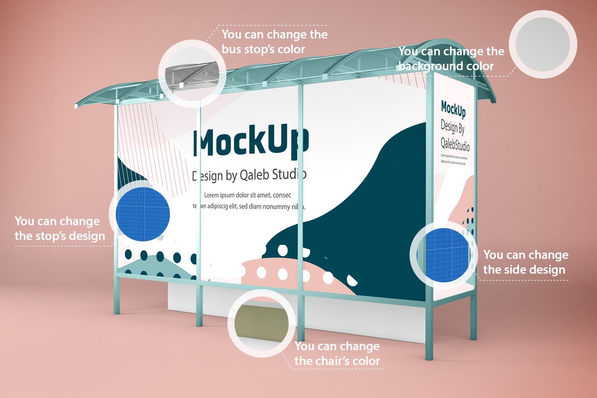 Bus Stop Mockup preview image.