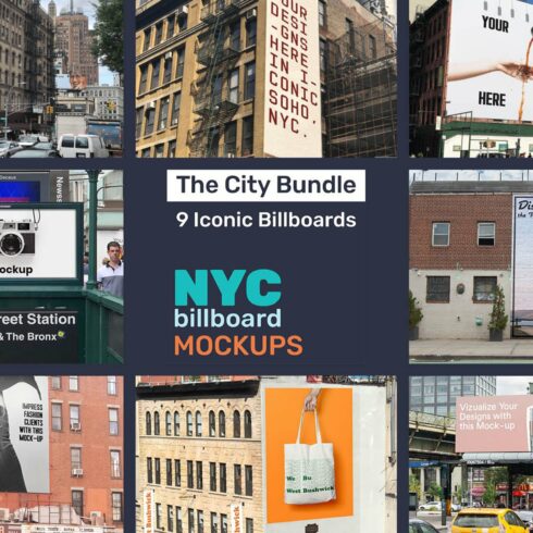 NYC Billboard Mockup Bundle cover image.