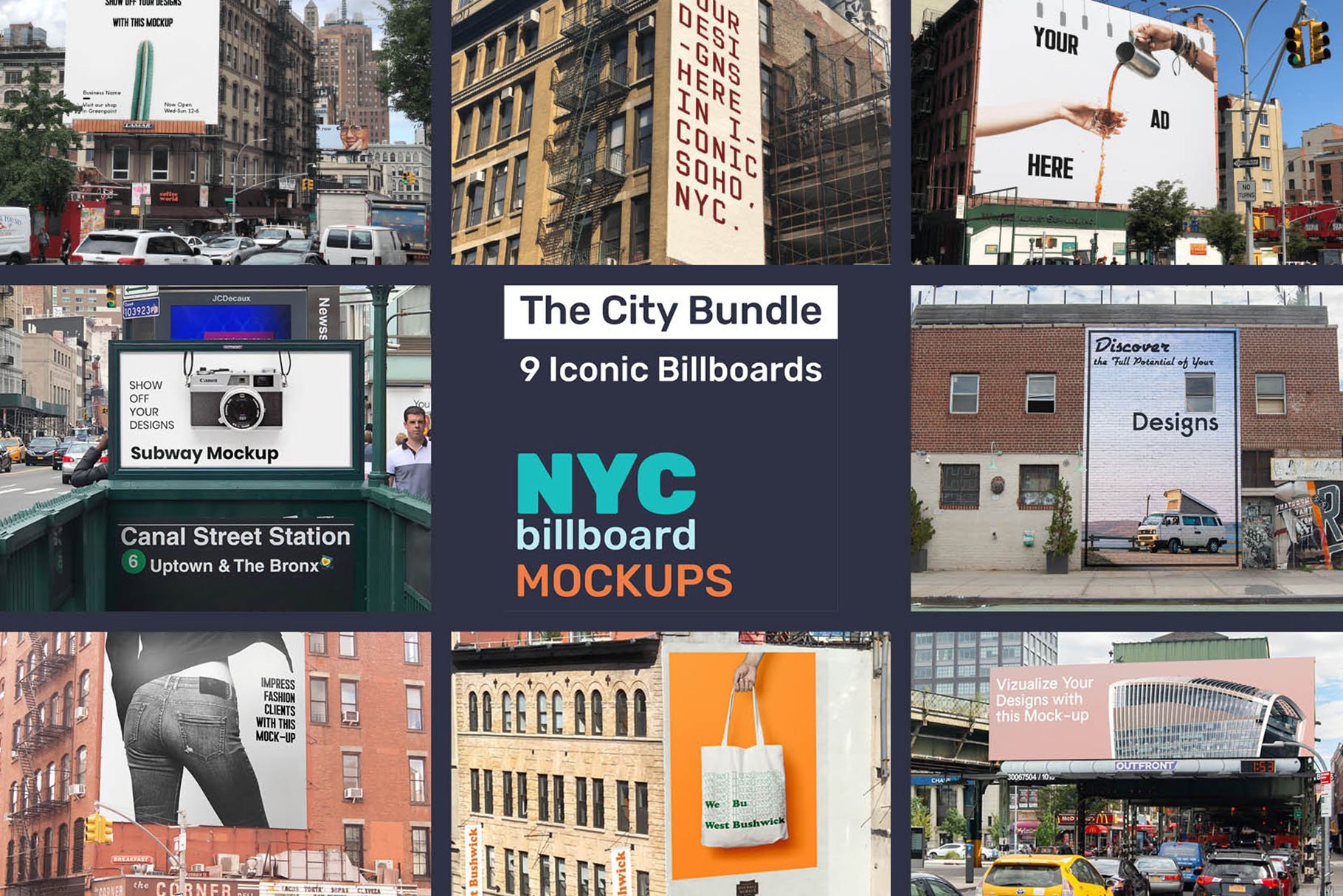 NYC Billboard Mockup Bundle cover image.