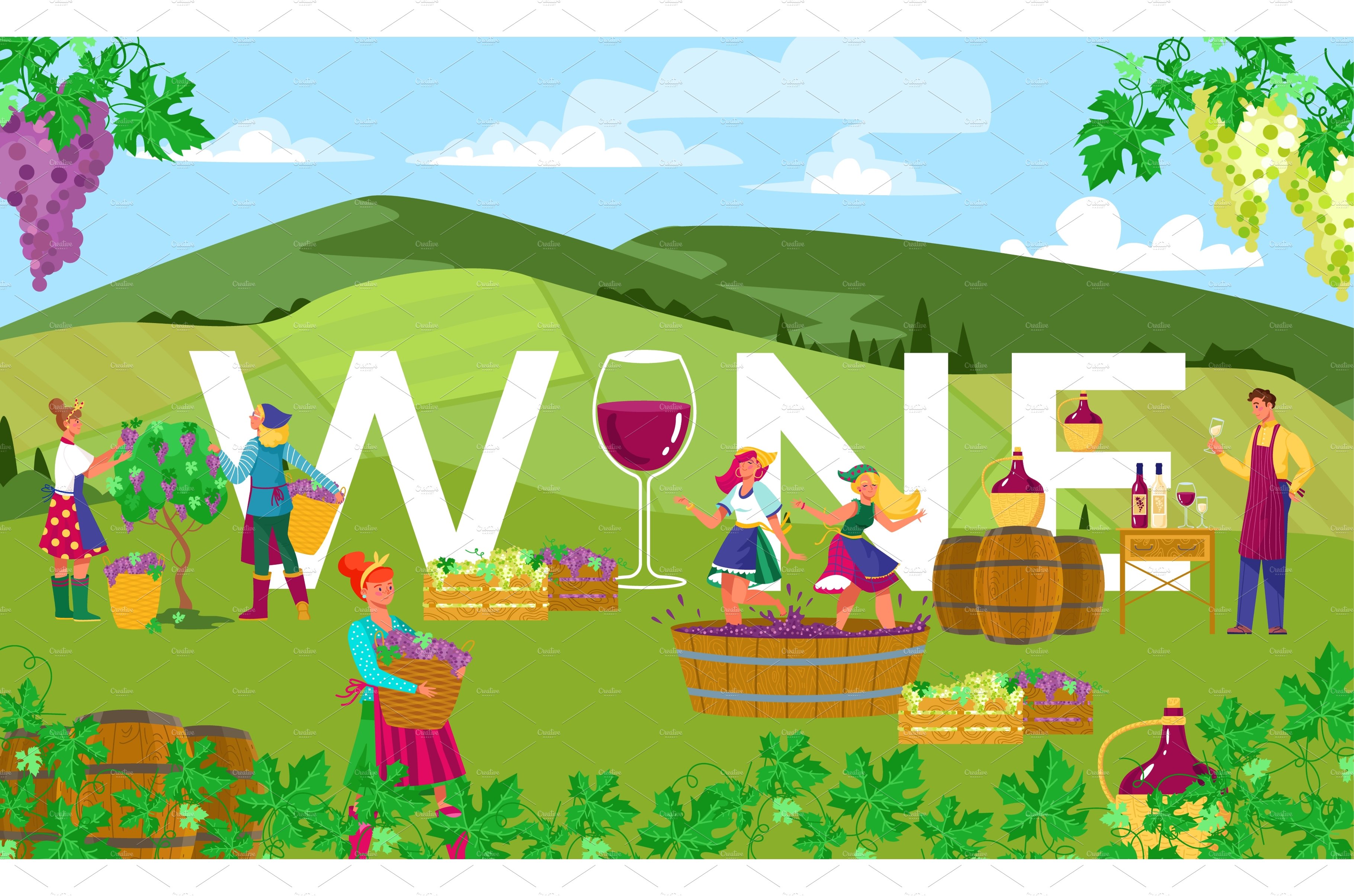 Production wine in countryside cover image.