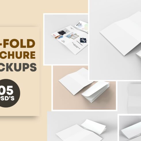 5 Tri-Fold Brochure Mockups cover image.