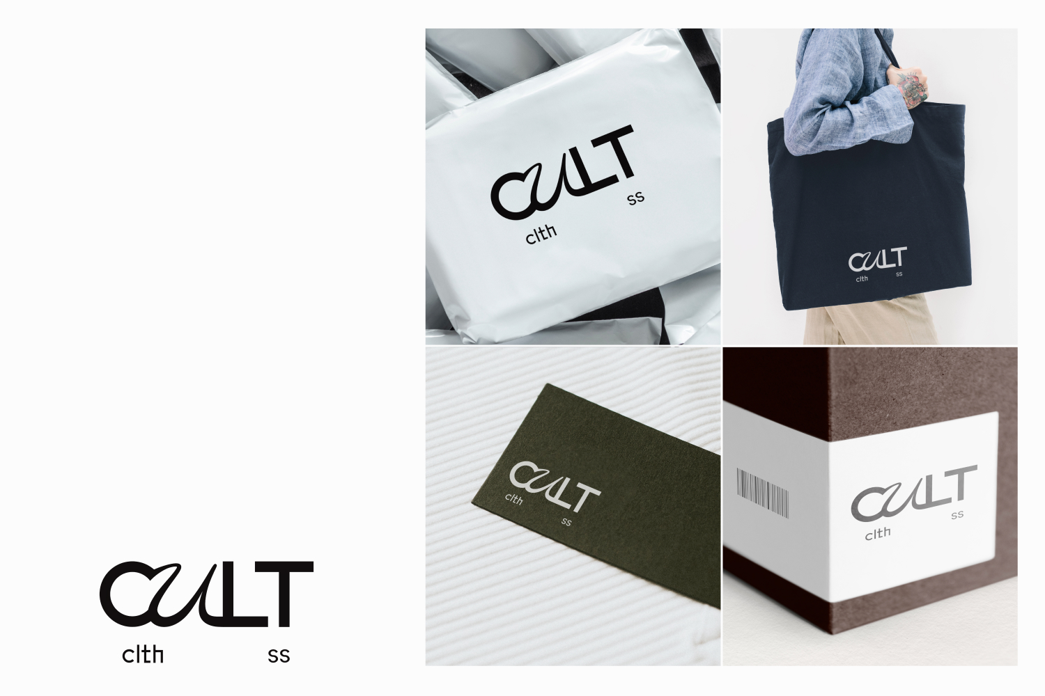 Collage of photos of objects with the Cult logo.
